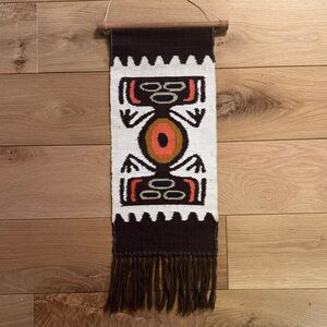 Handcrafted Tribal Wall Hanging in Black and Brown